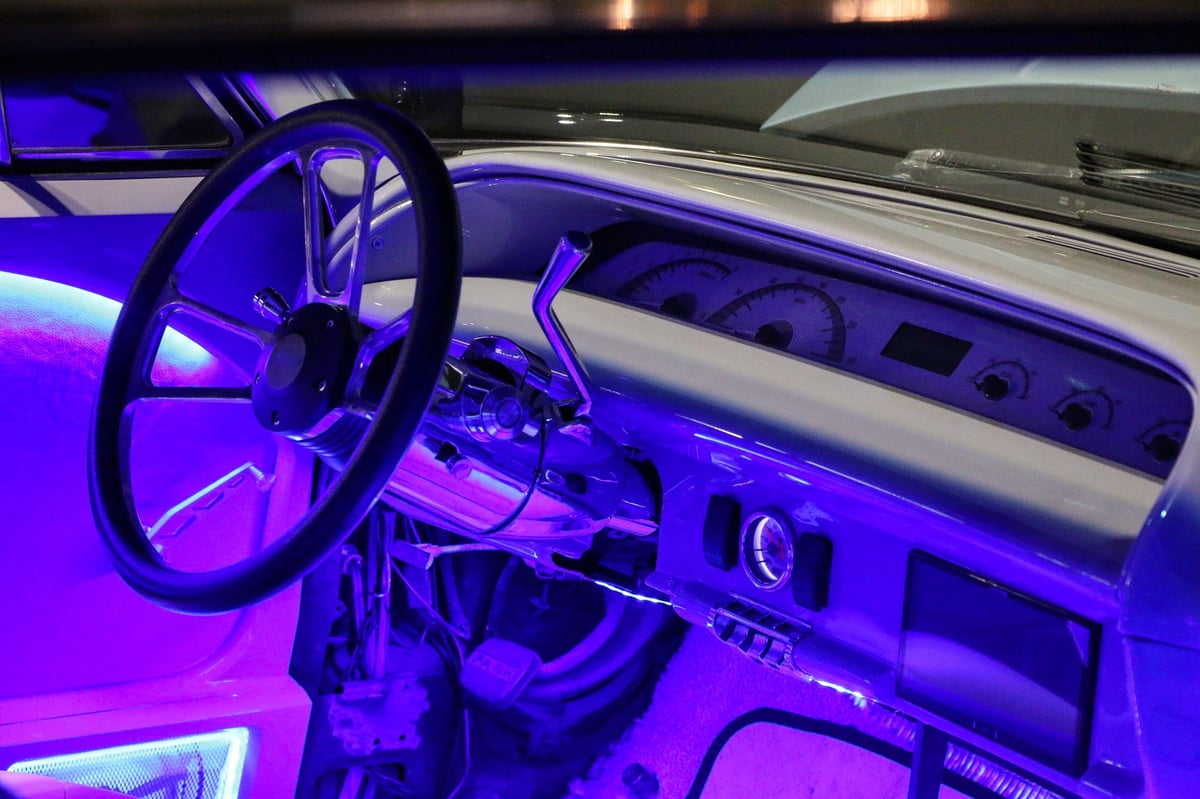 Custom LED ambient lighting inside car